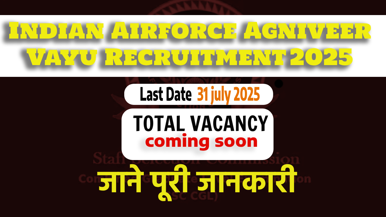 Read more about the article Indian Airforce Agniveer Vayu Recruitment 2025 – Vacancy, Dates, Fees, Age Limit & How to Apply